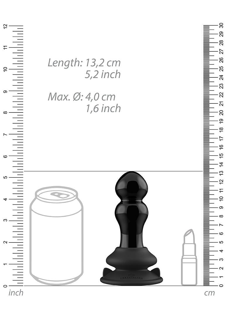 Rimly - Glass Vibrator - With Suction Cup And Remote - Rechargeable - 10 Speed