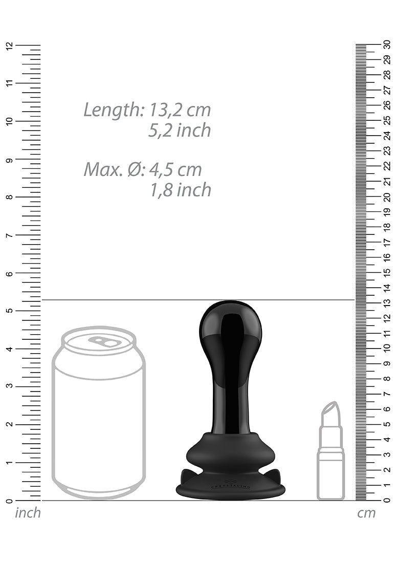 Globy - Glass Vibrator - With Suction Cup And Remote - Rechargeable - 10 Speed