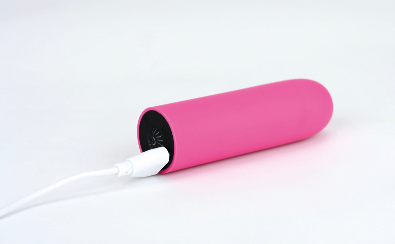Pink Pussycat Silicone Bullet Rechargeable Vibrator - Pink