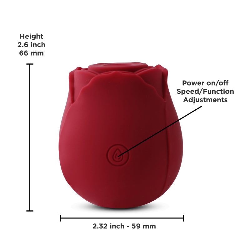 INYA The Rose Silicone Suction Rechargeable Vibrator - Red