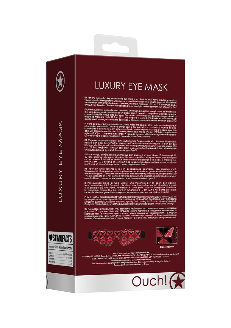 Luxury Eye Mask - Burgundy
