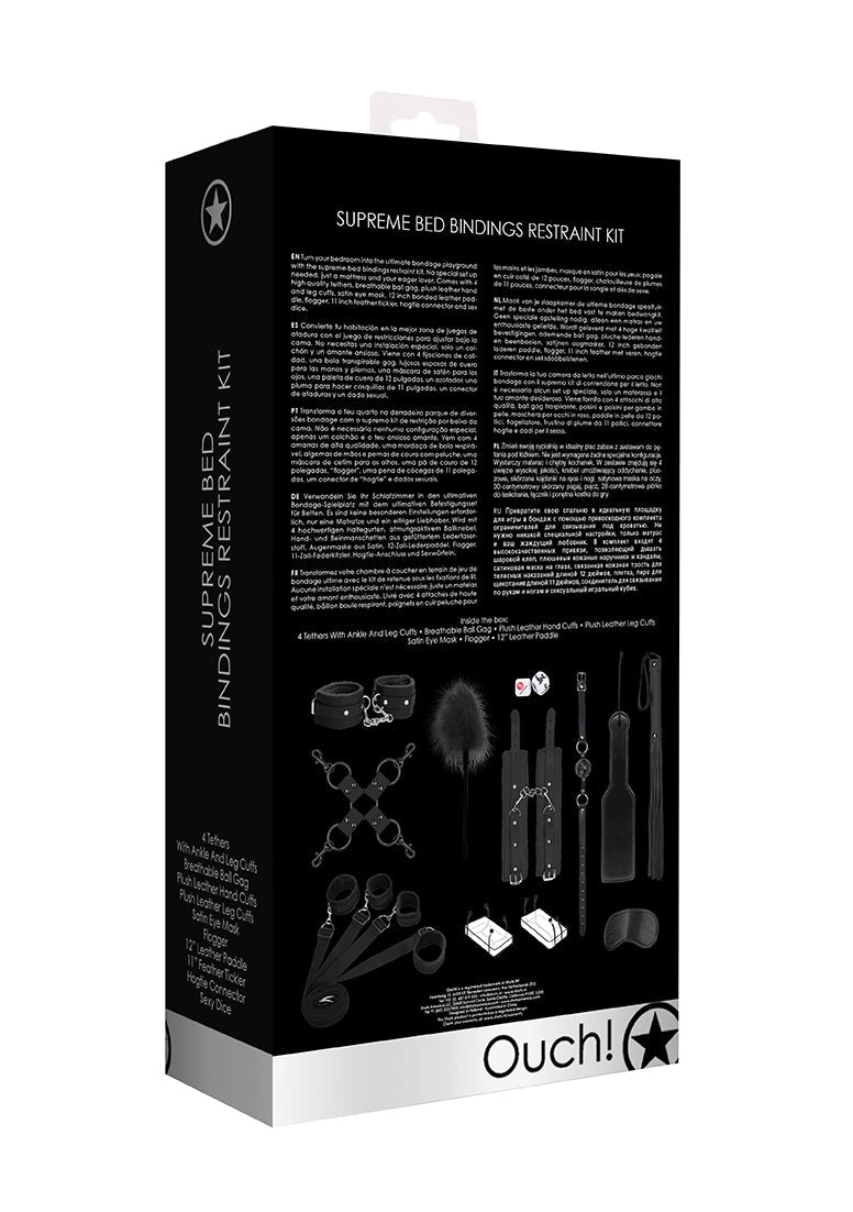 Supreme Bed Bindings Restraint Kit - Black