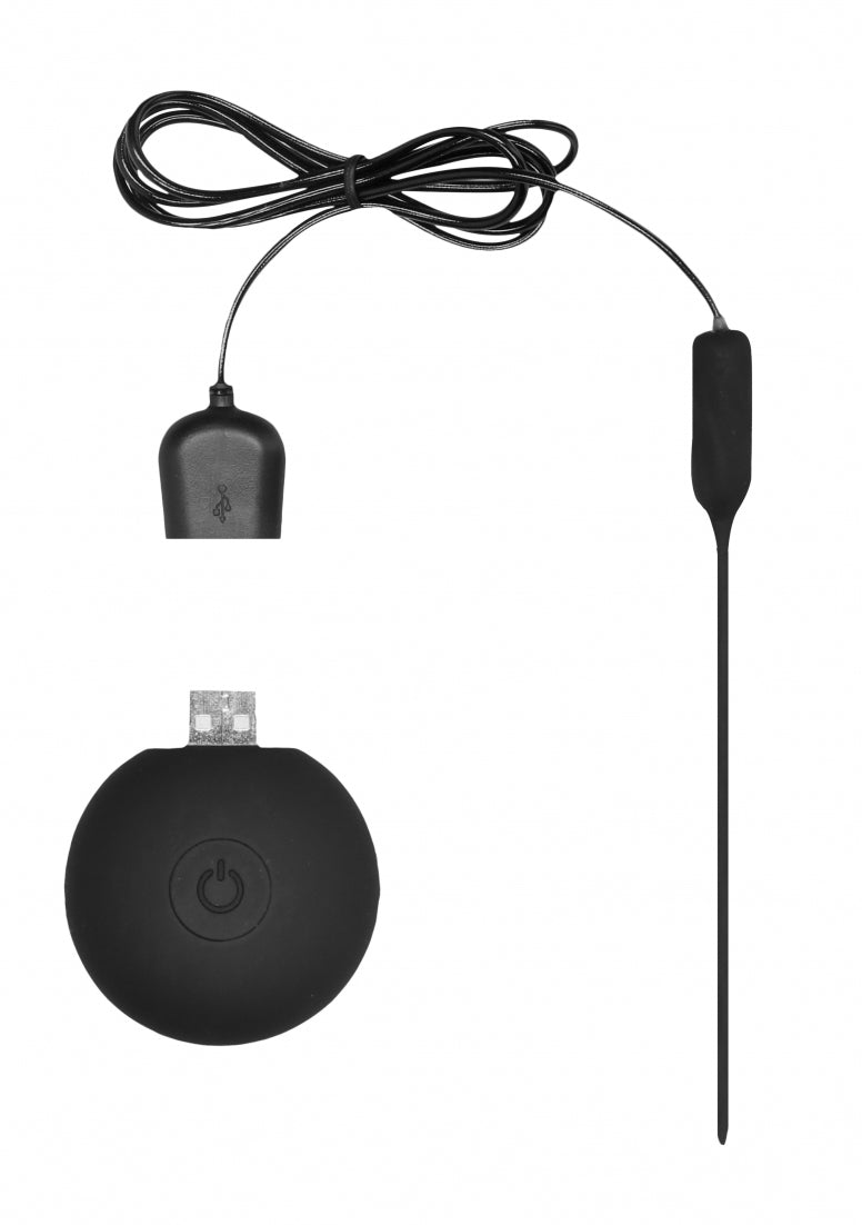 Silicone Rechargeable Vibrating Plug Remote Controlled - Urethral Sounding