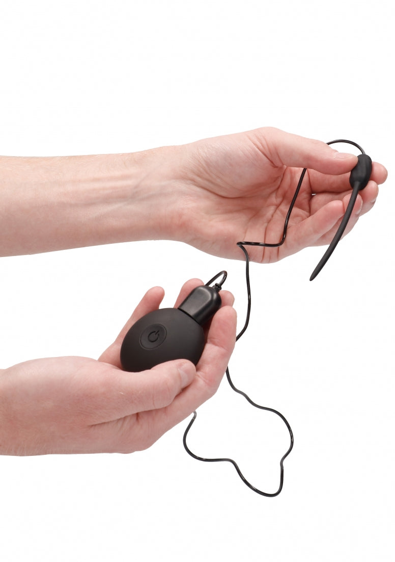 Silicone Rechargeable Vibrating Plug Remote Controlled - Urethral Sounding