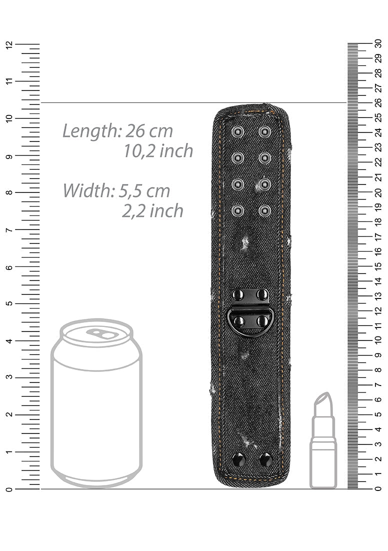 Denim Handcuffs - Roughend Denim Style - Black