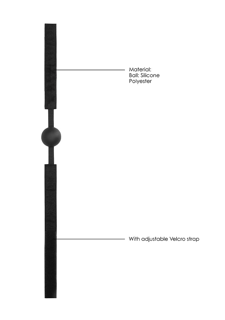 Velvet & Velcro Adjustable Silicone Ball Gag