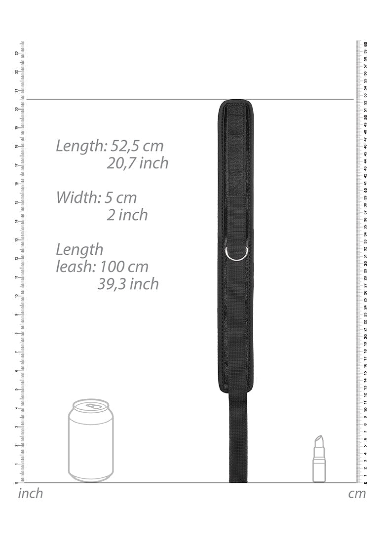 Velvet & Velcro Adjustable Collar With Leash