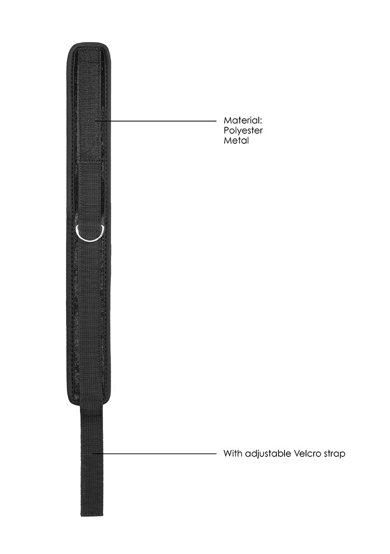 Velvet & Velcro Adjustable Collar With Leash