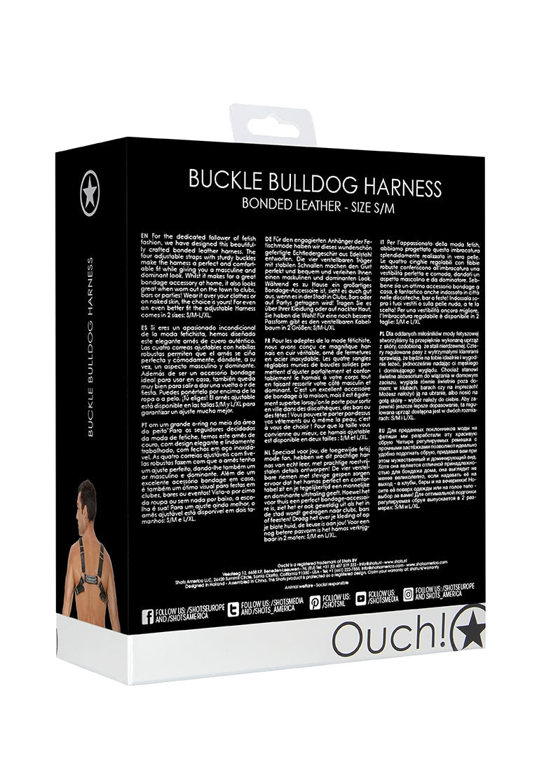 Buckle Bulldog Harness - S/m - Black