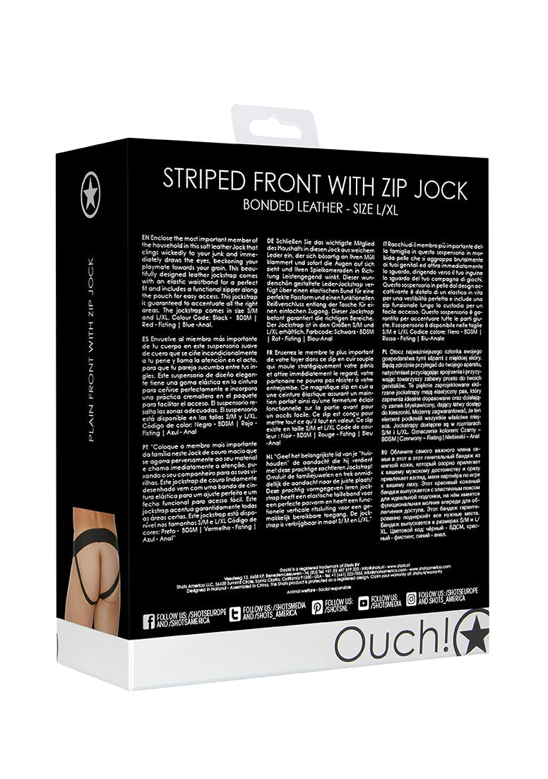 Plain Front With Zip Jock - L/xl - Black