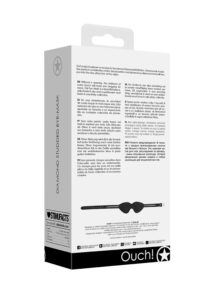Diamond Studded Eye-mask - Black
