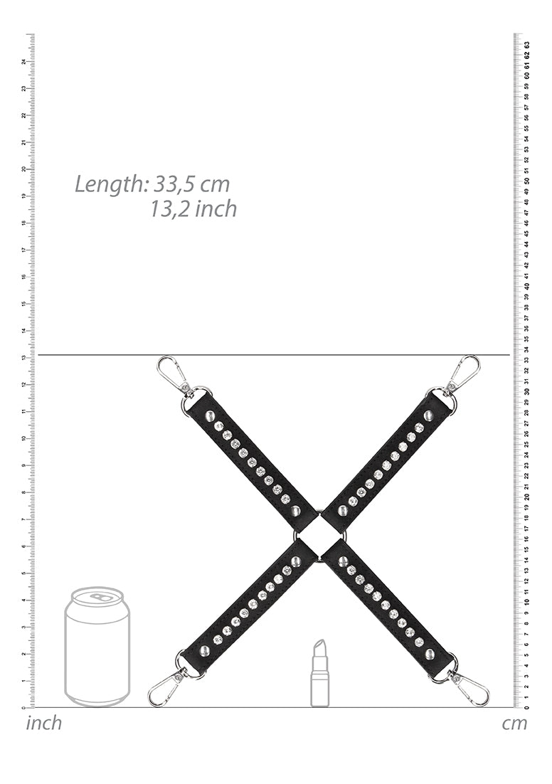 Diamond Studded Hogtie - Black