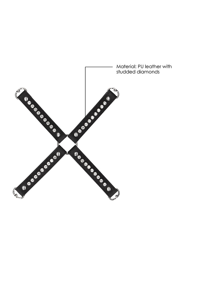 Diamond Studded Hogtie - Black