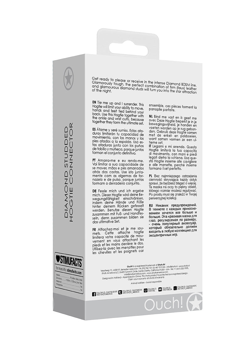 Diamond Studded Hogtie - Black