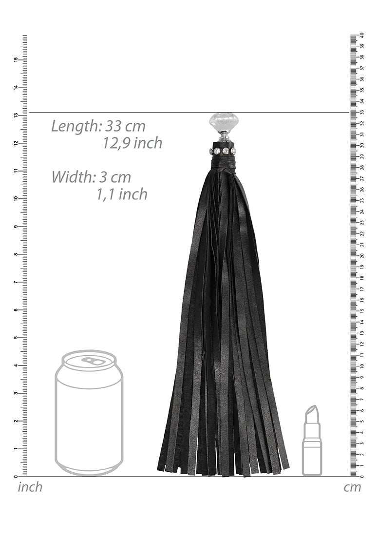 Diamond Studded Whip - Black