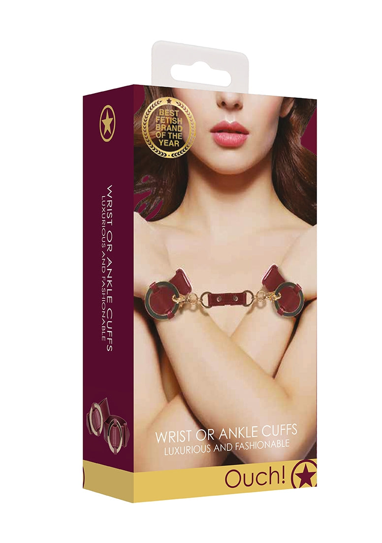 Ouch Halo - Wrist & Ankle Cuffs - Burgundy