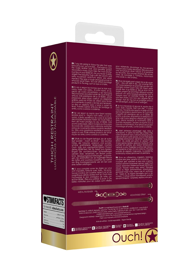 Ouch Halo - Thigh Cuffs - Burgundy