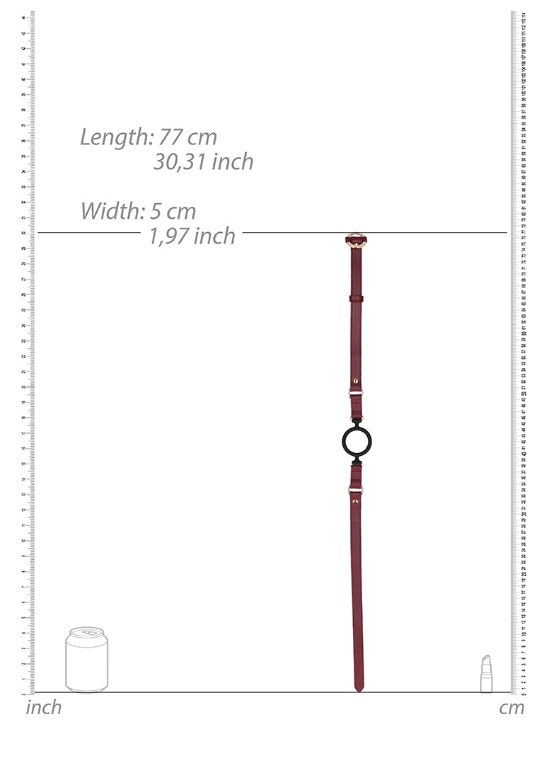 Ouch Halo - Silicone Ring Gag - Burgundy