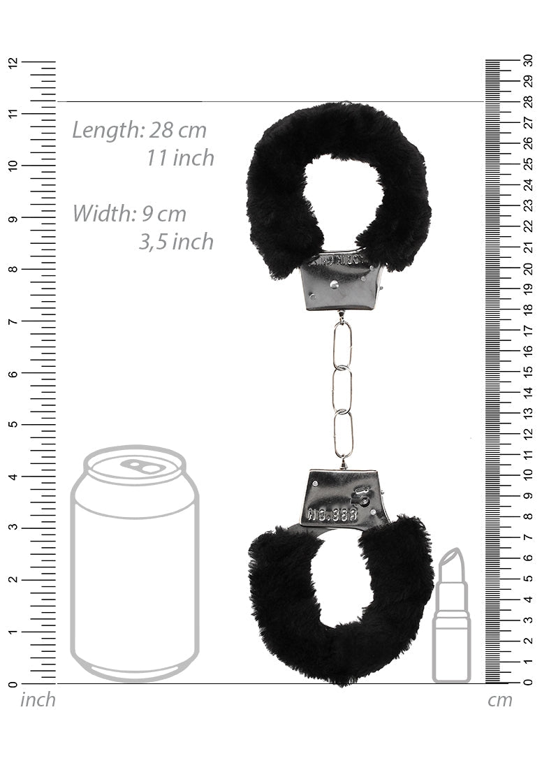 Pleasure Furry Hand Cuffs - With Quick-release Button
