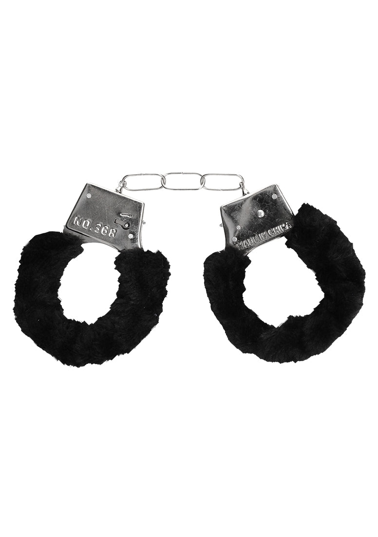Pleasure Furry Hand Cuffs - With Quick-release Button