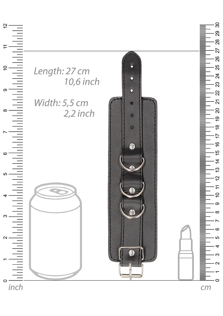 Bonded Leather Hand Or Ankle Cuffs - With Adjustable Straps