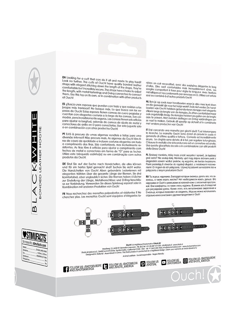 Bonded Leather Hogtie With Hand And Ankle Cuffs