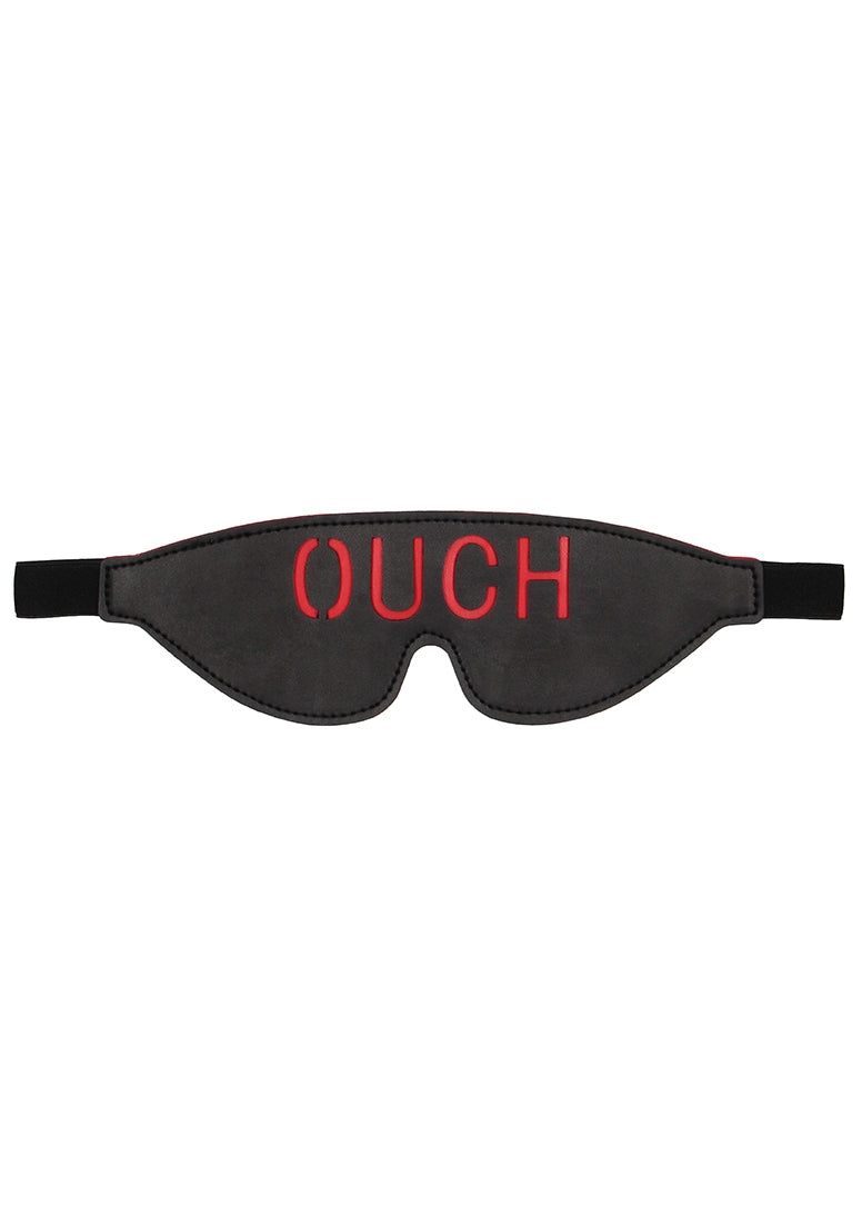 Bonded Leather Eye-mask "ouch" - With Elastic Straps