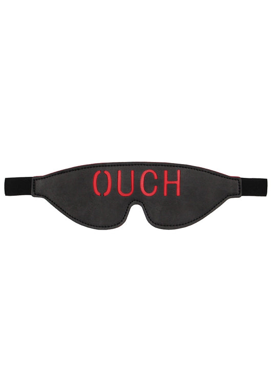 Bonded Leather Eye-mask "ouch" - With Elastic Straps