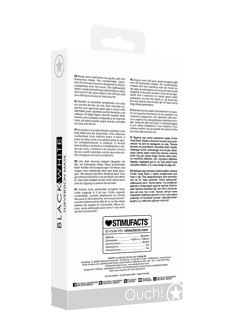 Subversion Mask - With Open Mouth And Eye