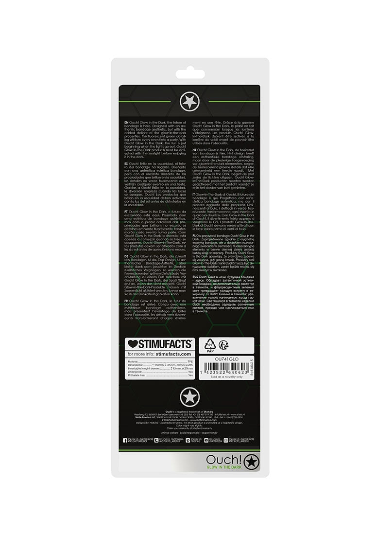 Swirl Stretchy Penis Sleeve - Glow In The Dark