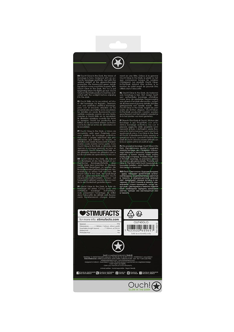 Swirl Thick Stretchy Penis Sleeve - Glow In The Dark