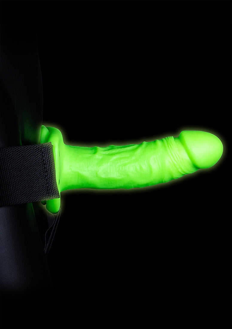Realistic 7'' Strap-on Harness - Glow In The Dark