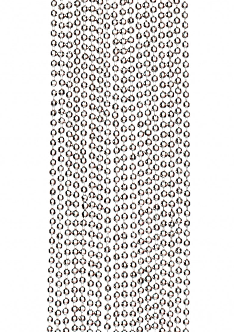 Silver Ball Chain Flogger - Black