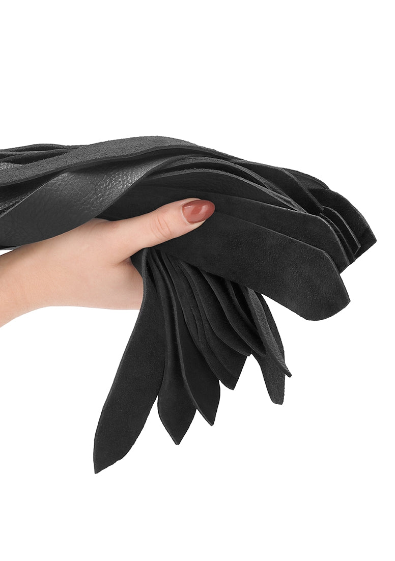 Metal Steel Handle 'd Calf Softy 36 Tails - Black