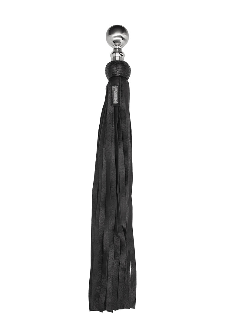 Heavy Metal Ball Flogger Softy Leather - Black