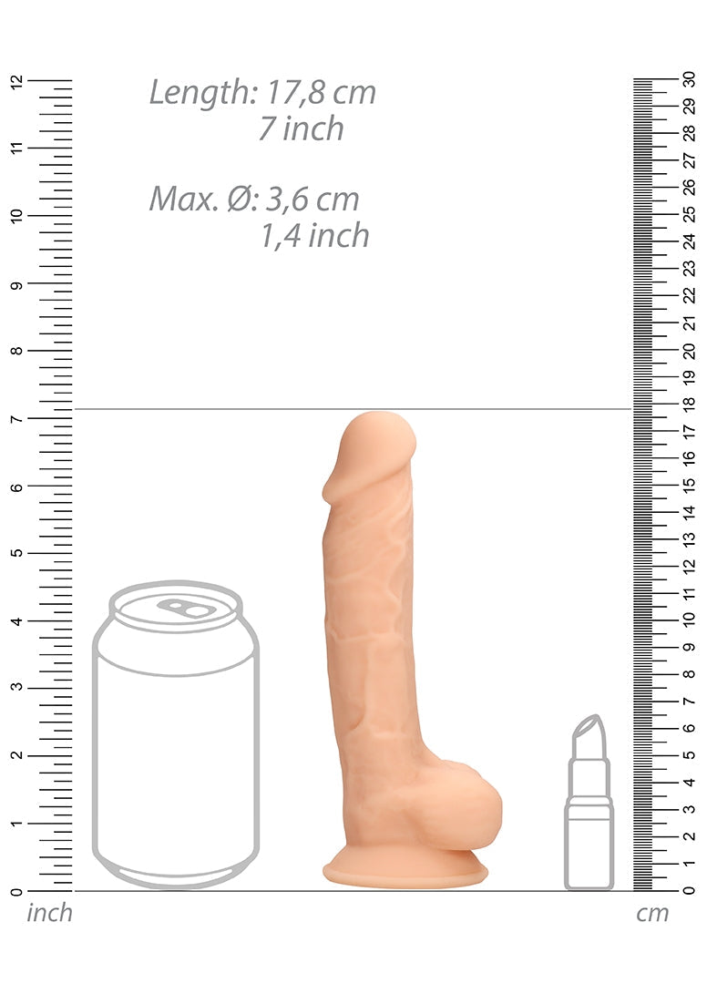 Silicone Dildo With Balls - 7''/ 18 Cm