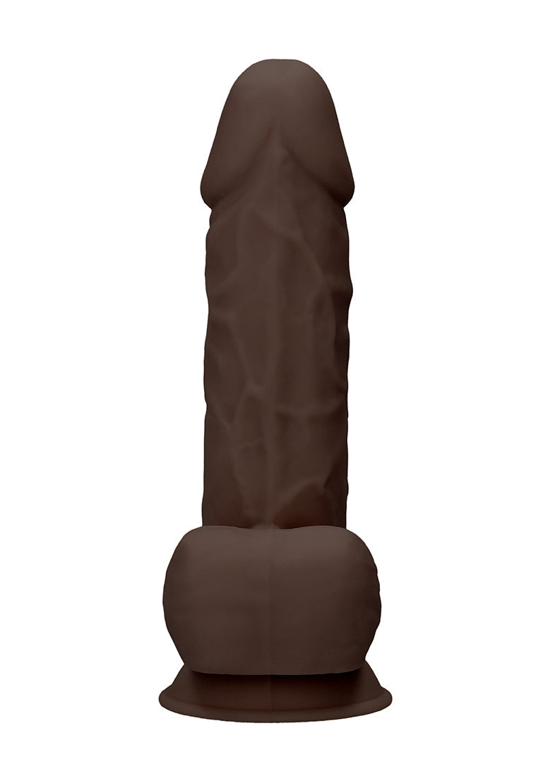 Silicone Dildo With Balls - 21,6 Cm - Brown