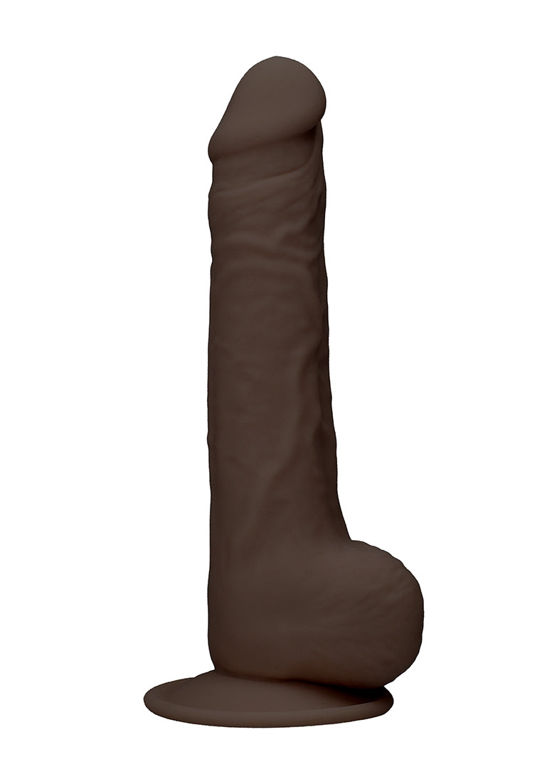 Silicone Dildo With Balls - 24 Cm - Brown