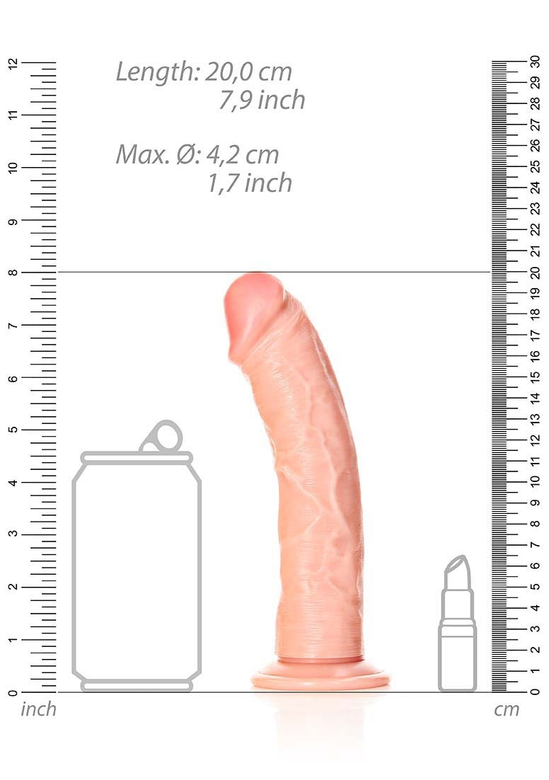 Curved Realistic Dildo With Suction Cup - 7''/ 18 Cm