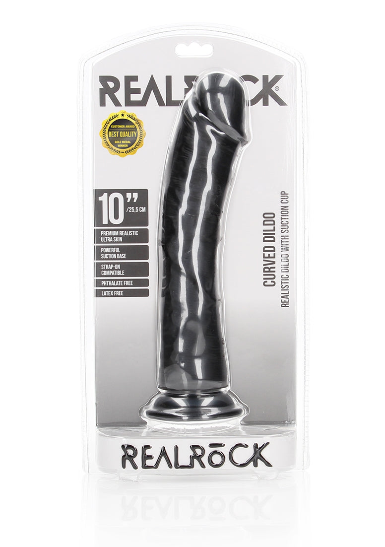 Curved Realistic Dildo With Suction Cup - 10''/ 25,5 Cm