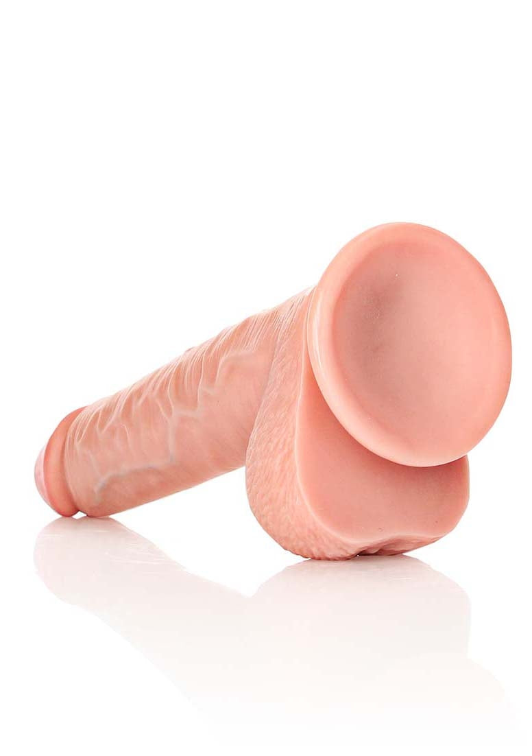 Straight Realistic Dildo Balls Suction Cup - 11''/ 28 Cm