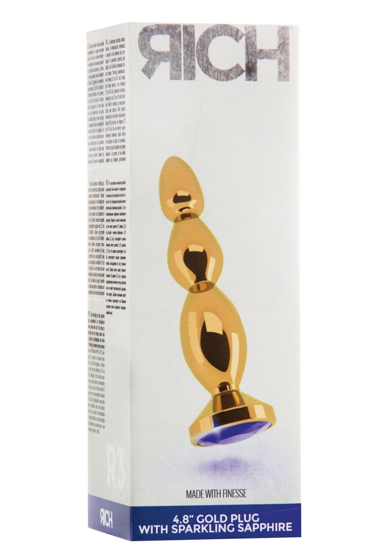 R3 - Gold Plug - 4,8 Inch - Purple Sapphire