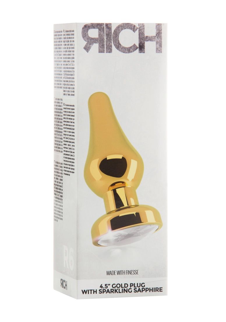 R6 - Gold Plug - 4,5 Inch - Clear Sapphire