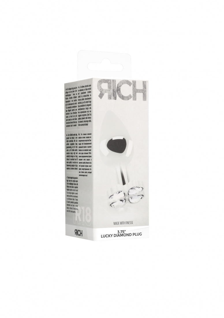 Lucky Diamond Plug - 3.75 Inch - Silver