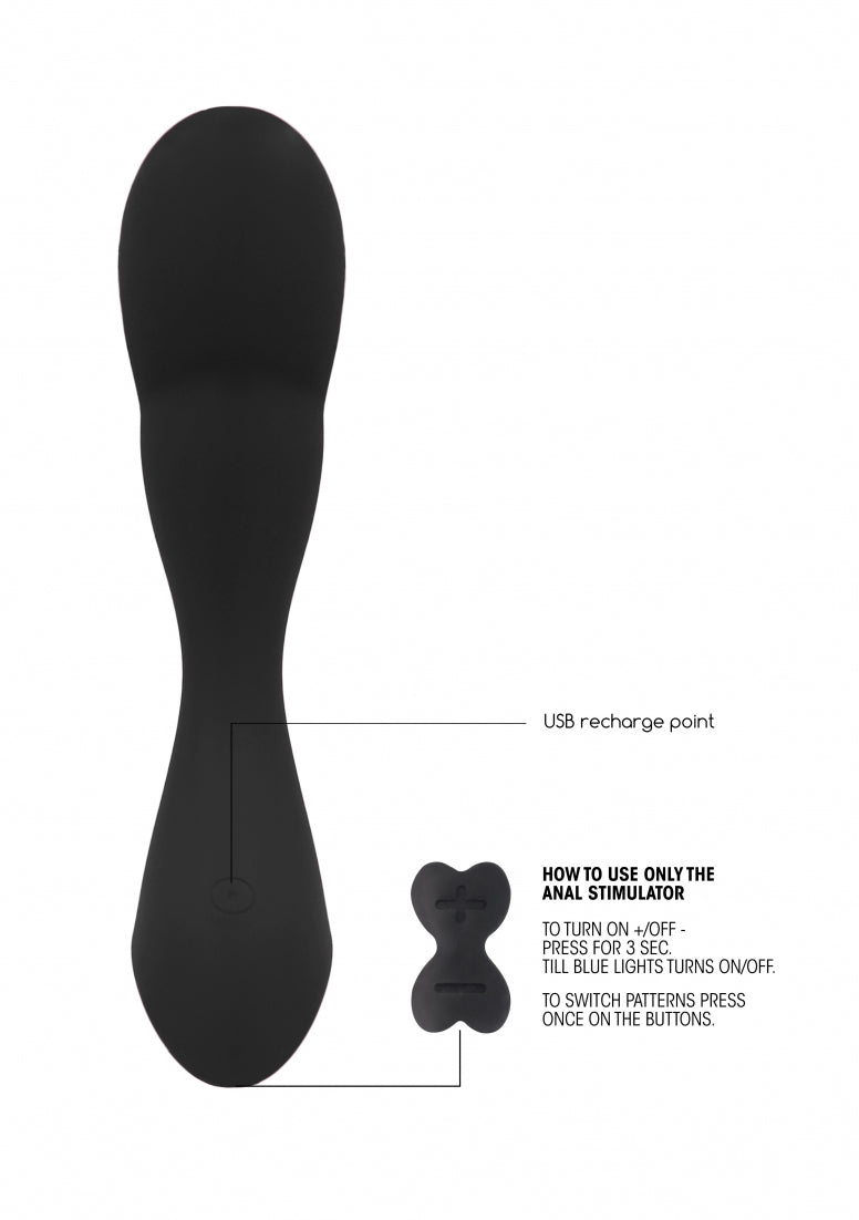 Geron Anal Vibrator - Black