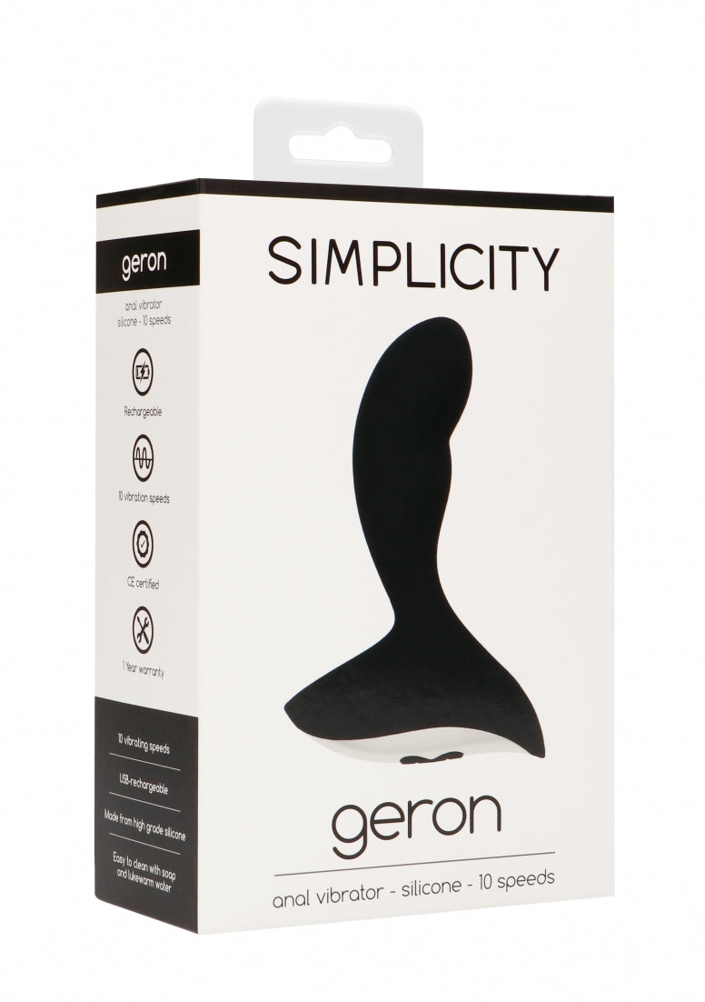 Geron Anal Vibrator - Black