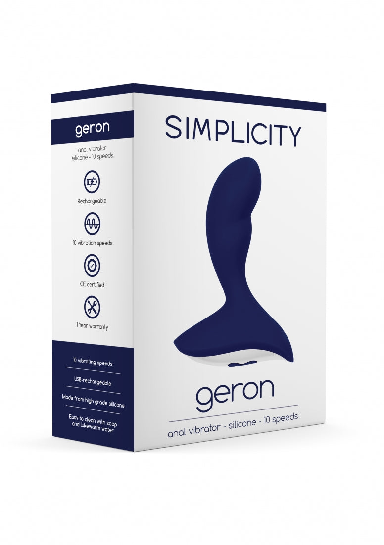 Geron Anal Vibrator - Blue