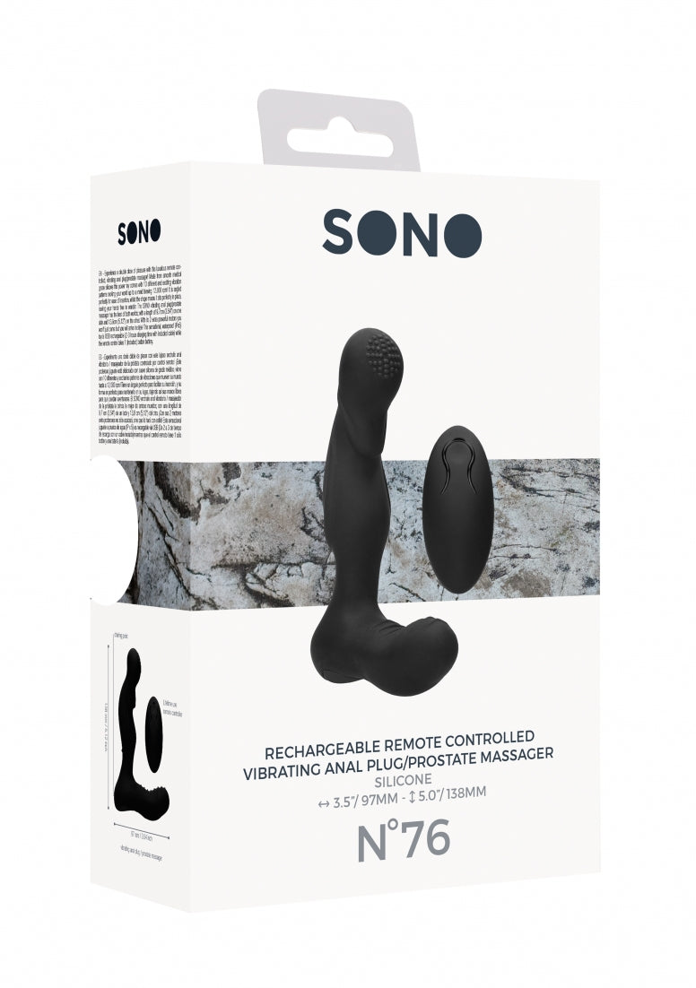 No. 76 - Vibrating Anal Plug / P Massager - Black