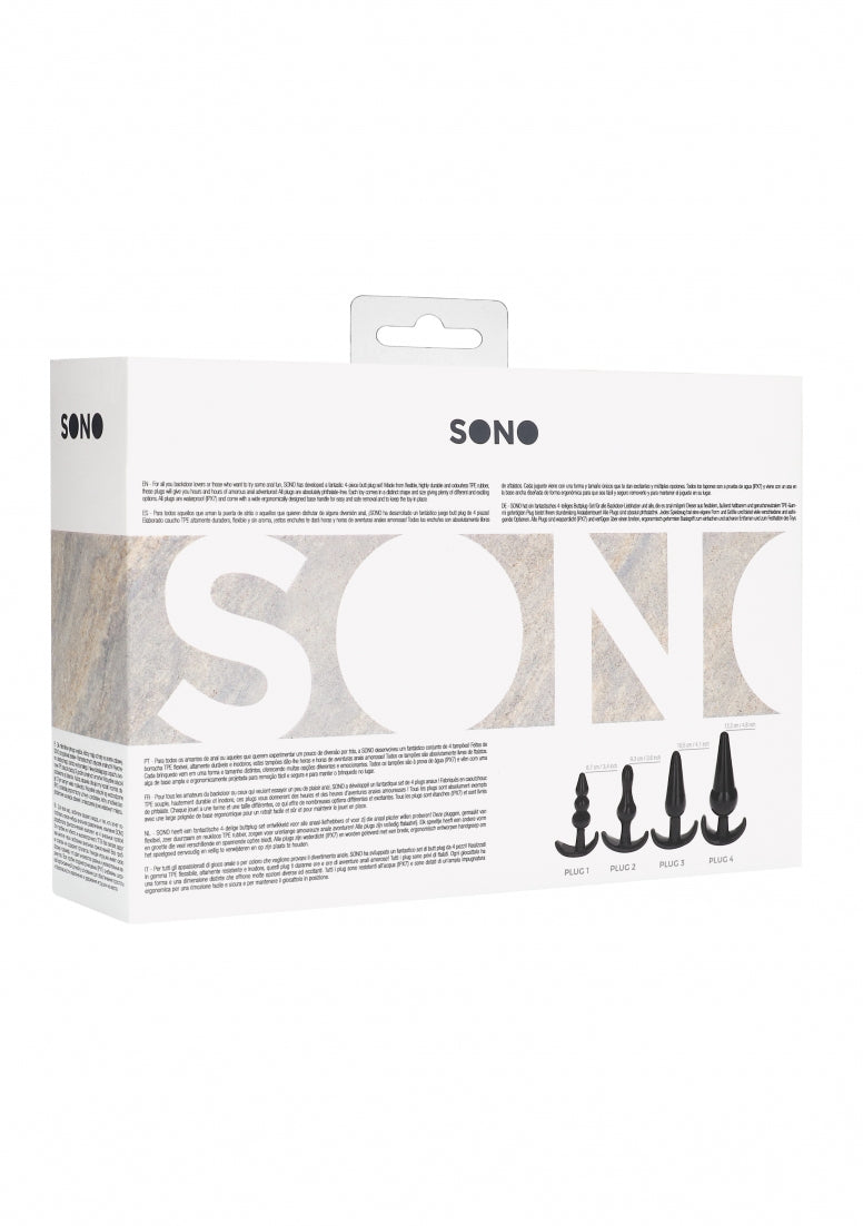 No. 80 - 4-piece Butt Plug Set - Black