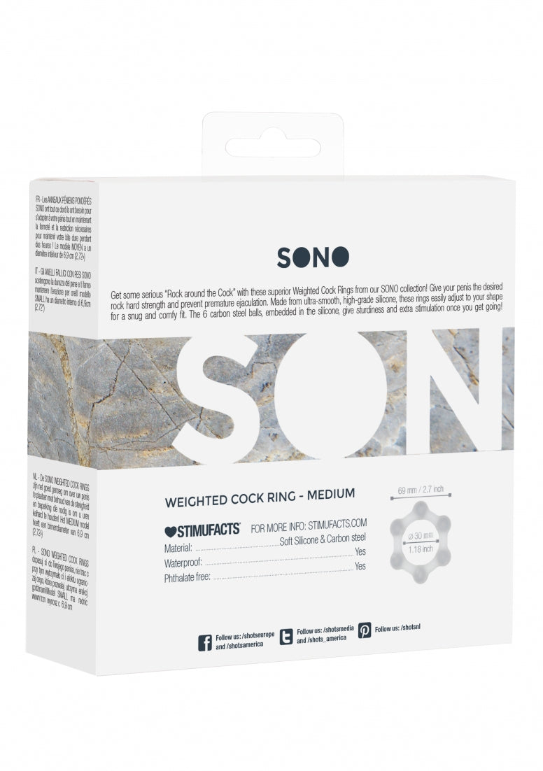 No. 82 - Weighted Cock Ring - Transparent